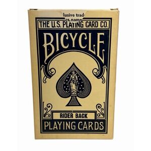 Vintage 70s Big Bicycle Playing Cards Deck Blue Rider Back Ohio 8082 USPCC Rare